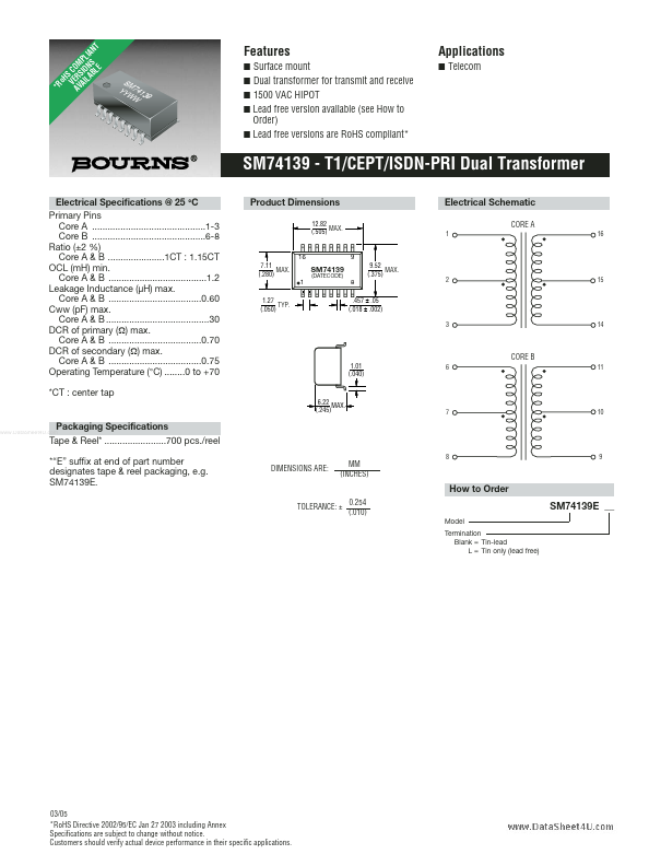 74139 Bourns Electronic Solutions