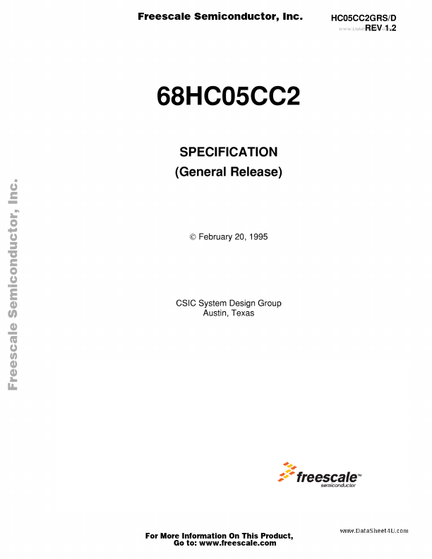 68HC05CC2 Freescale Semiconductor