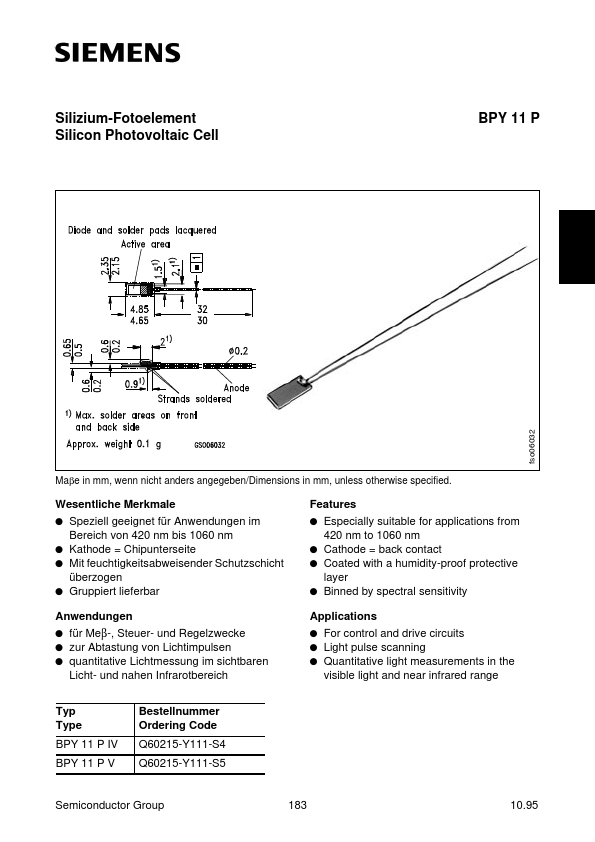 Q60215-Y111-S5 Siemens Semiconductor Group