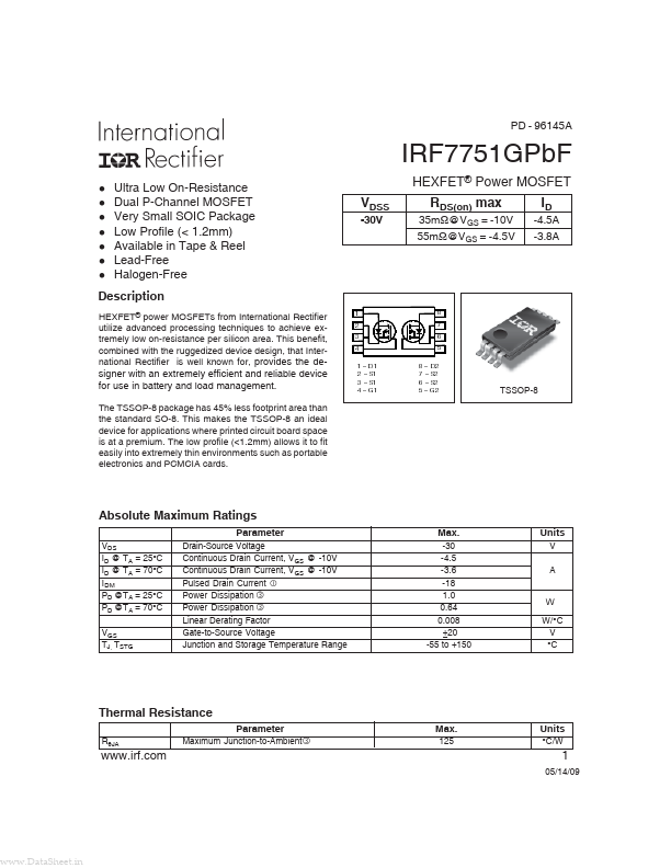 IRF7751GPBF International Rectifier