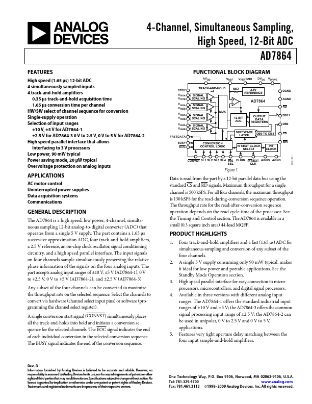 AD7864 Analog Devices