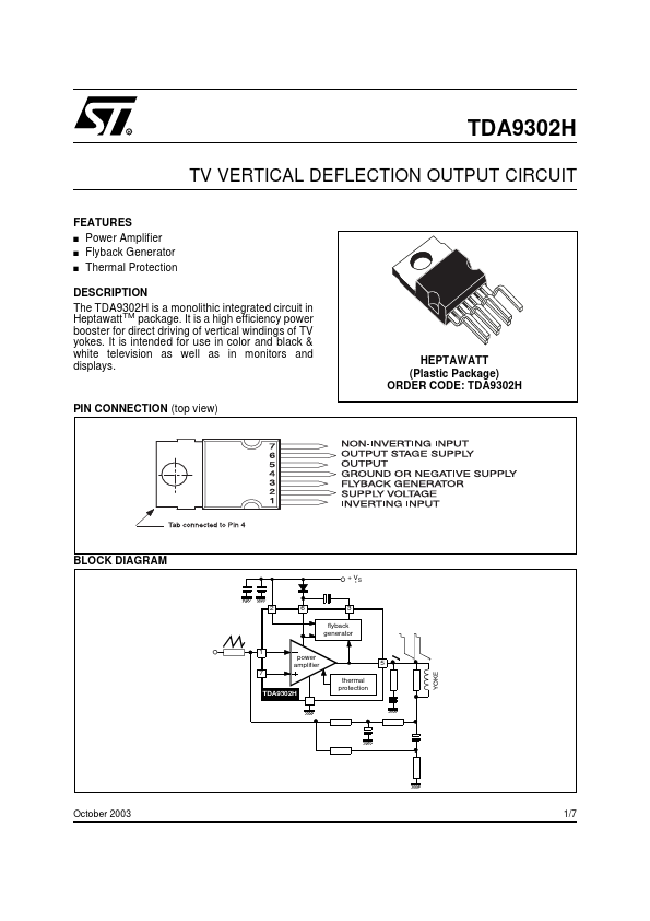 TDA9302H ST Microelectronics