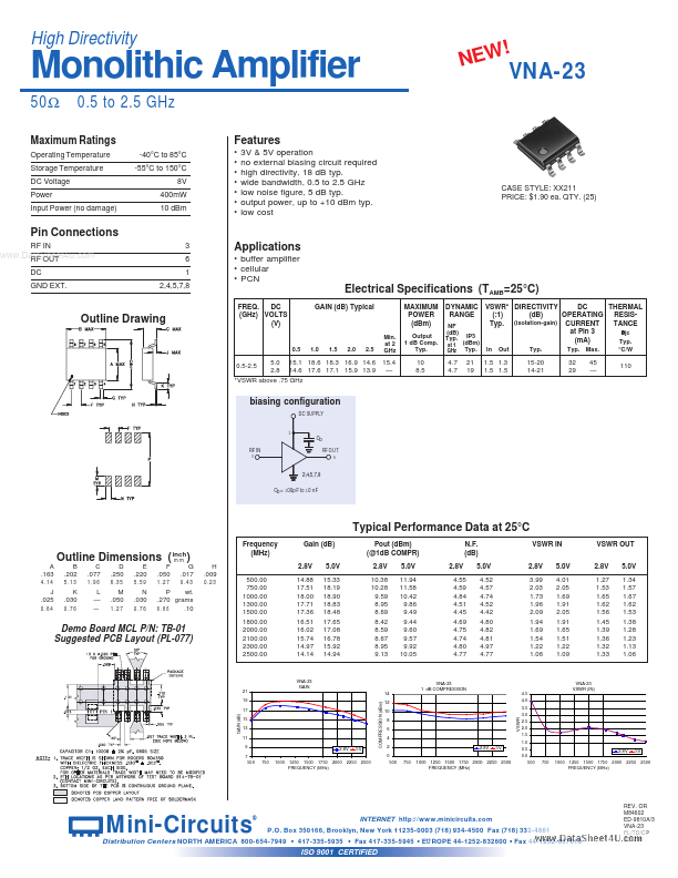 <?=VNA-23?> डेटा पत्रक पीडीएफ