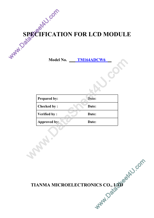 tm164ADCW6 TIANMA