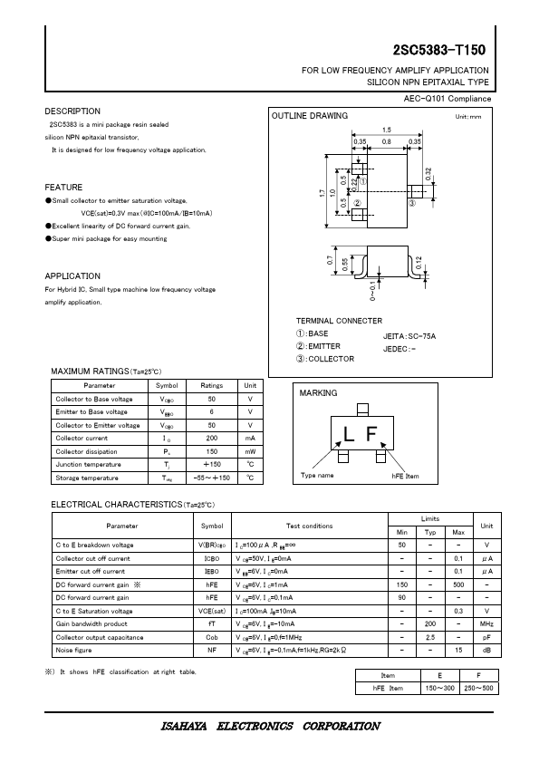 2SC5383-T150 Isahaya Electronics