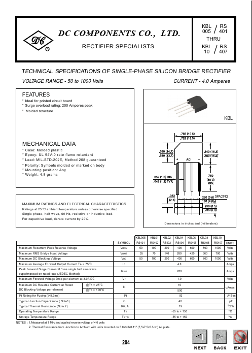 RS402 Dc Components