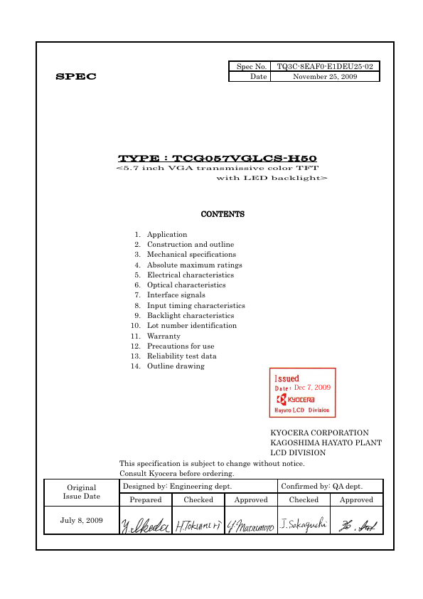 <?=TCG057VGLCS-H50?> डेटा पत्रक पीडीएफ