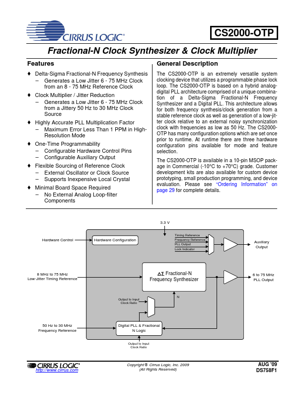 CS2000-OTP Cirrus Logic