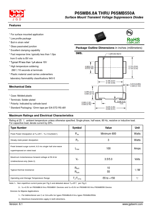 P6SMB400CA