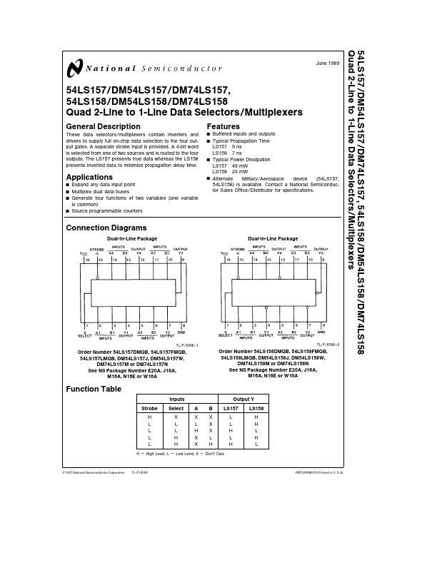 DM54LS157 National Semiconductor