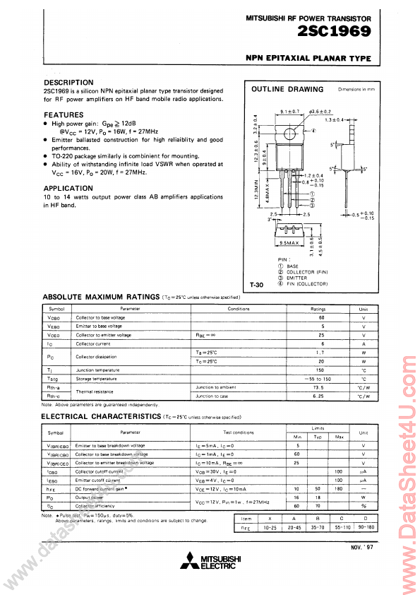 C1969 Mitsubishi Electric Semiconductor