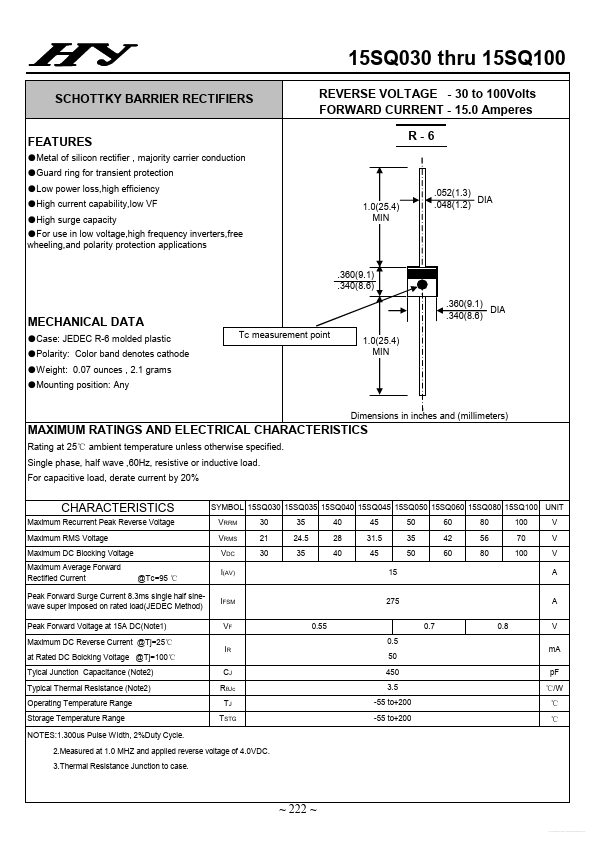 15SQ030 HY ELECTRONIC