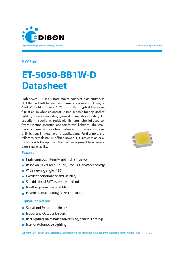 ET-5050-BB1W-D