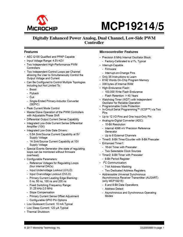 MCP19215 Microchip