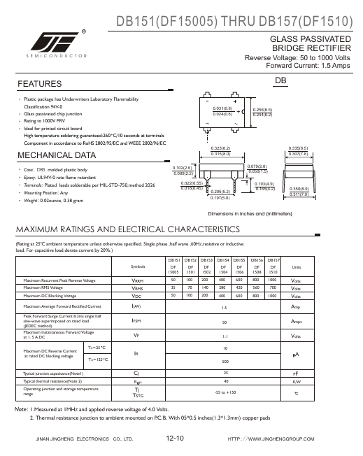 DF1501 JINAN JINGHENG ELECTRONICS