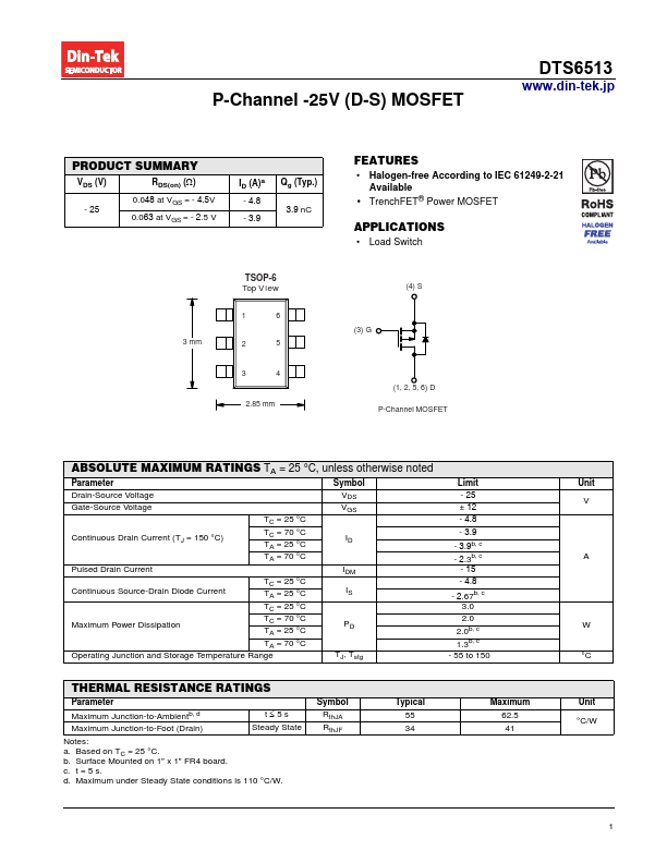 <?=DTS6513?> डेटा पत्रक पीडीएफ