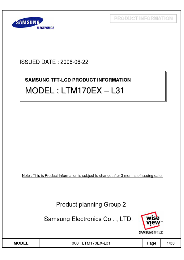 <?=LTM170EX-L31?> डेटा पत्रक पीडीएफ