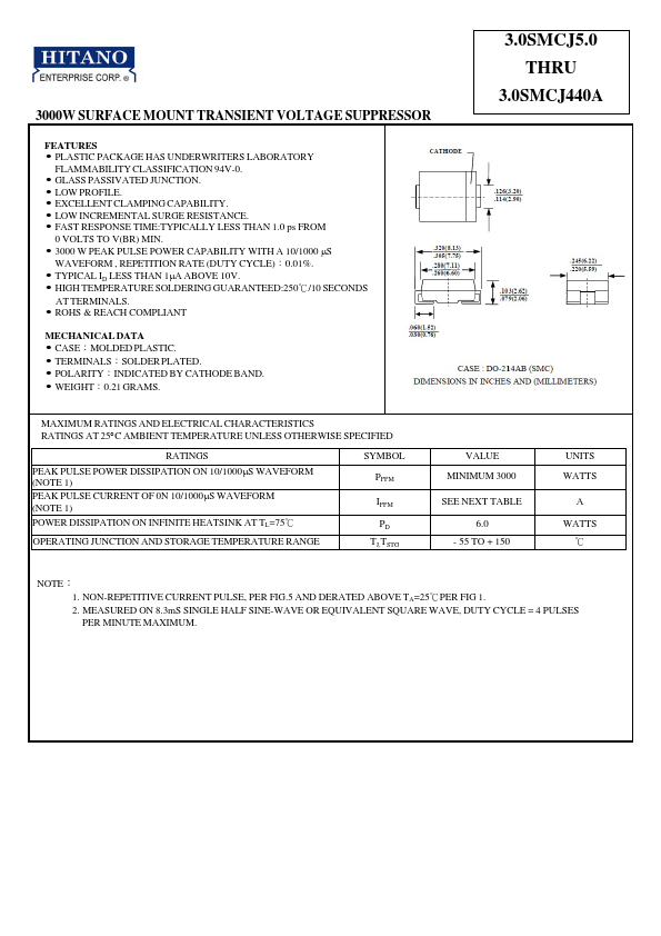 3.0SMCJ22A