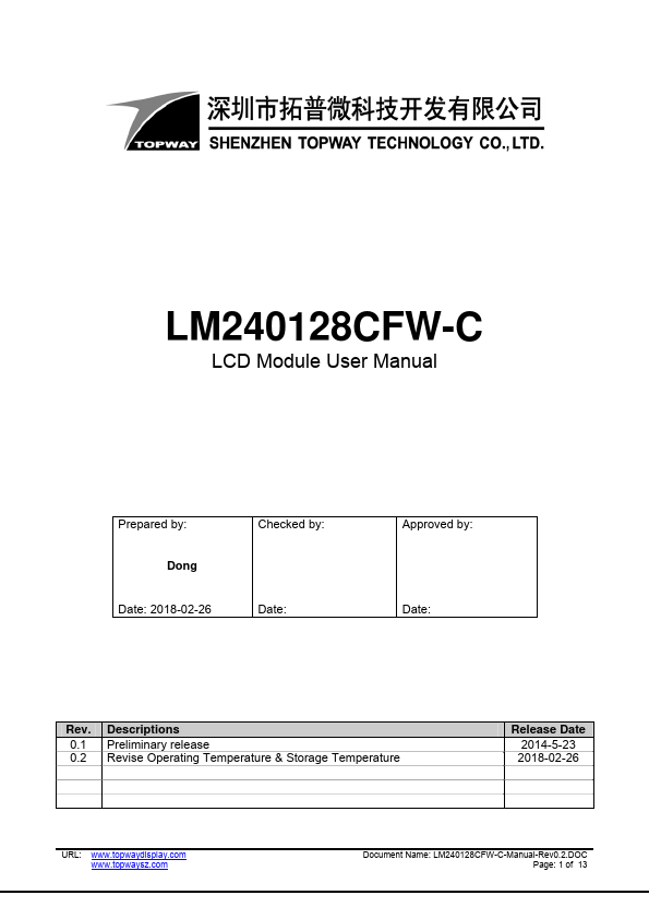 <?=LM240128CFW-C?> डेटा पत्रक पीडीएफ