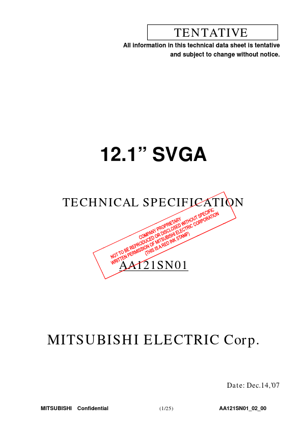 AA121SN01 Mitsubishi