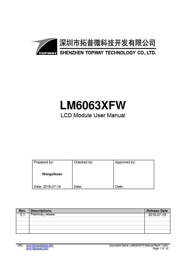 LM6063XFW