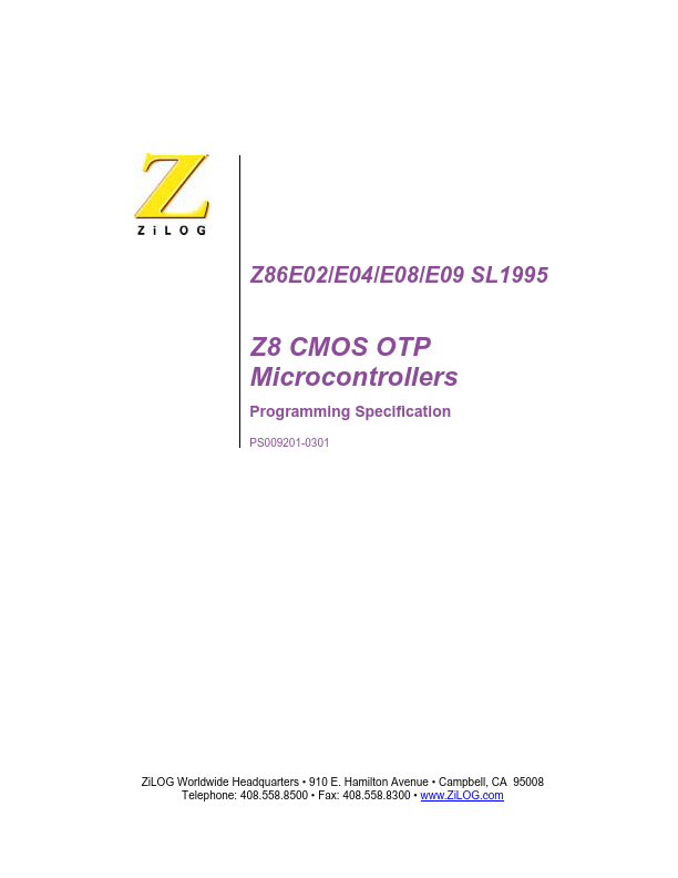 Z86E04 Zilog