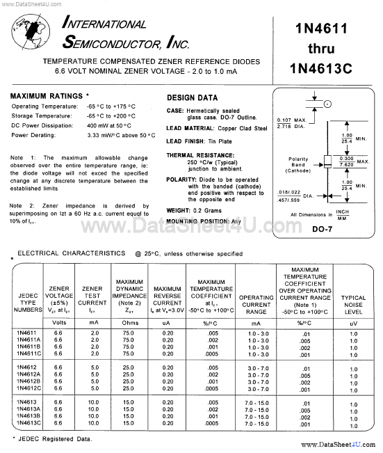 1N4612 International Semiconductor