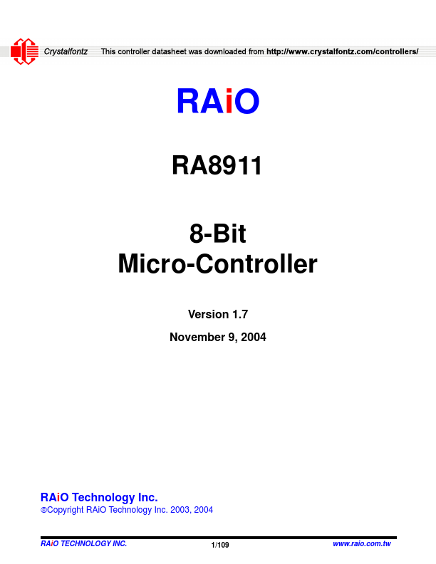 RA8911 RAiO