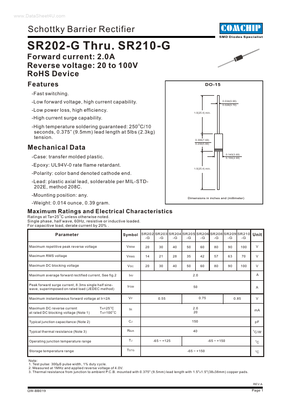 SR209-G Comchip Technology