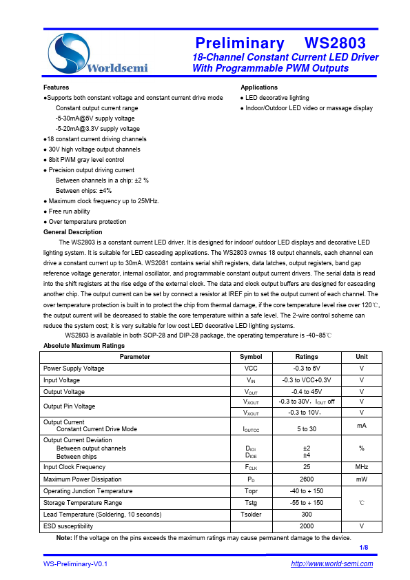 WS2803 Worldsemi