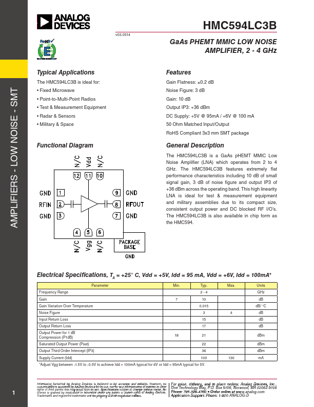 HMC594LC3B