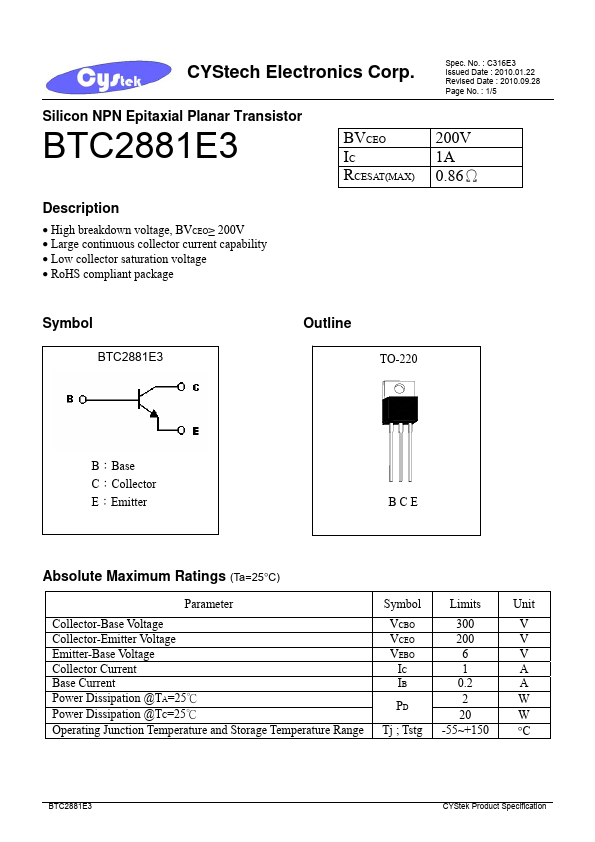 <?=BTC2881E3?> डेटा पत्रक पीडीएफ