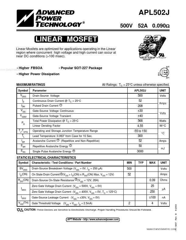 <?=APL502J?> डेटा पत्रक पीडीएफ