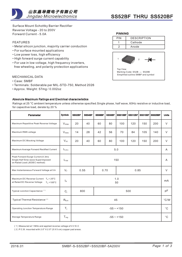 SS512BF Jingdao Microelectronics