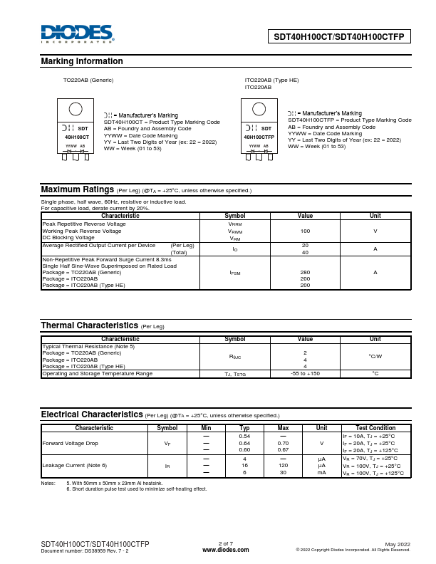 SDT40H100CTFP