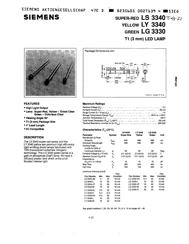 LG3340 Siemens Semiconductor Group