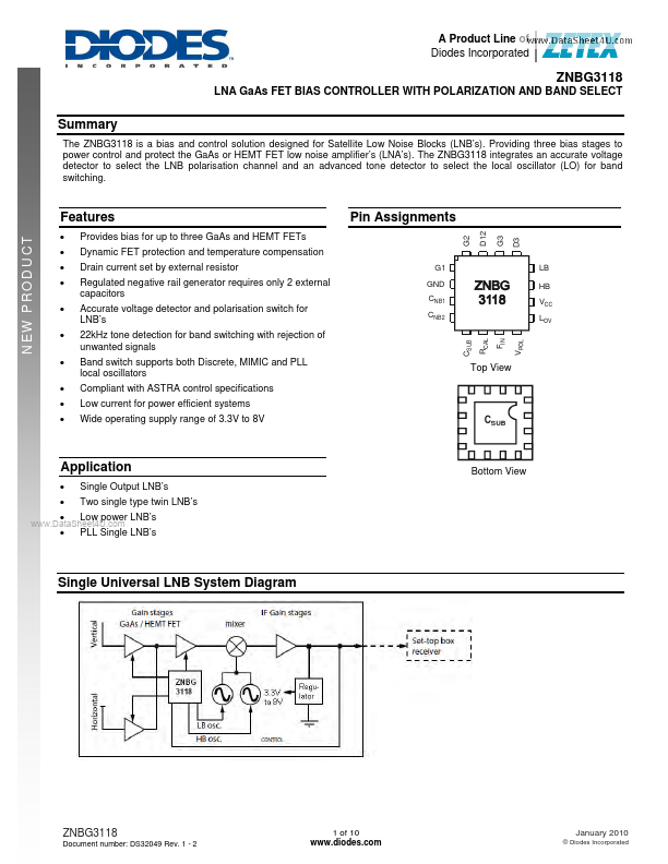 ZNBG3118 Zetex Semiconductors