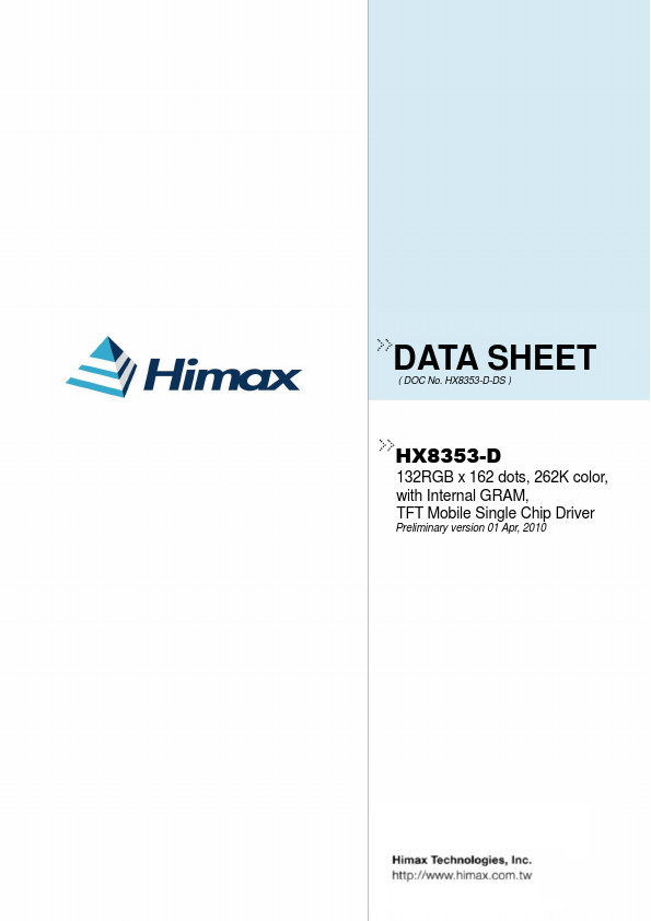 <?=HX8353-D?> डेटा पत्रक पीडीएफ