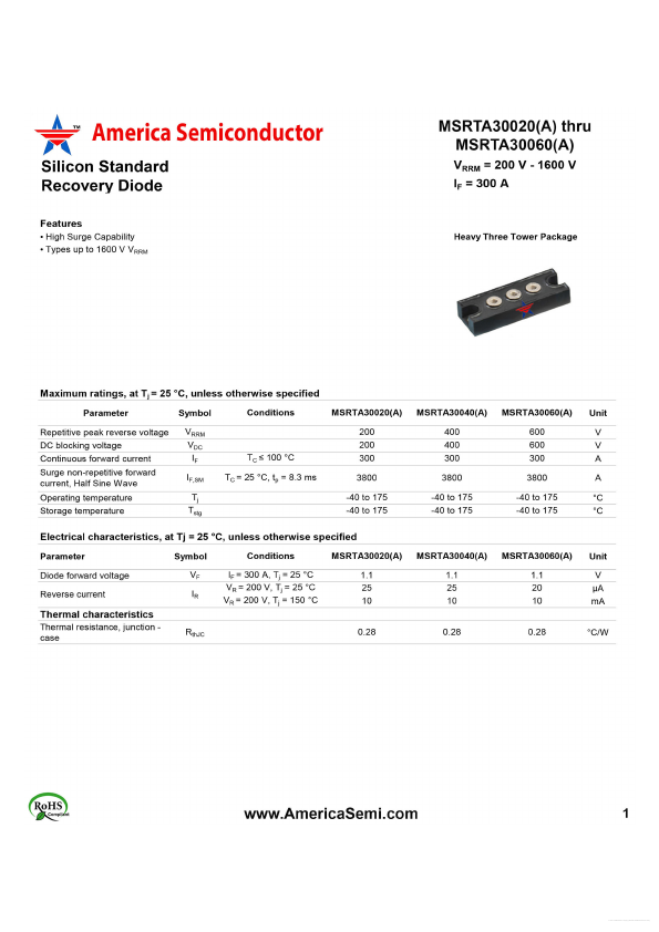 MSRTA30060 America Semiconductor