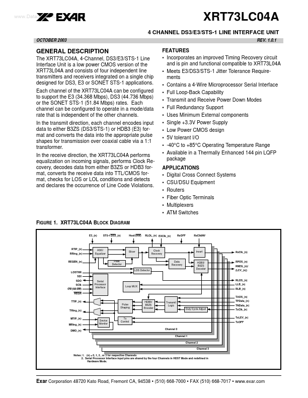 XRT73LC04A