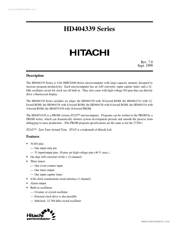 HD404339 Hitachi Semiconductor