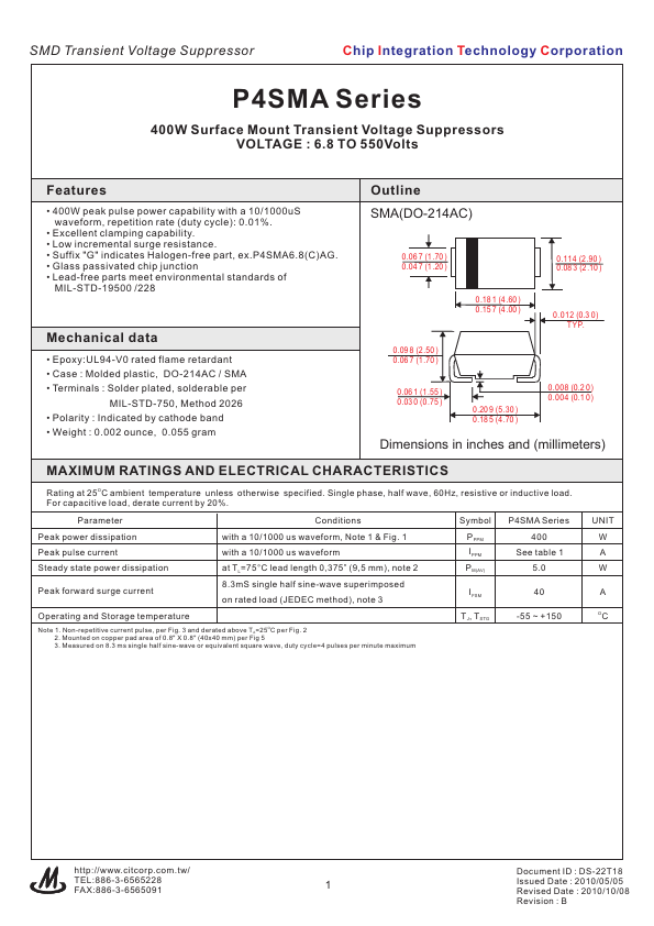 P4SMA20CA