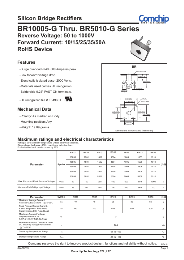 BR15005-G Comchip