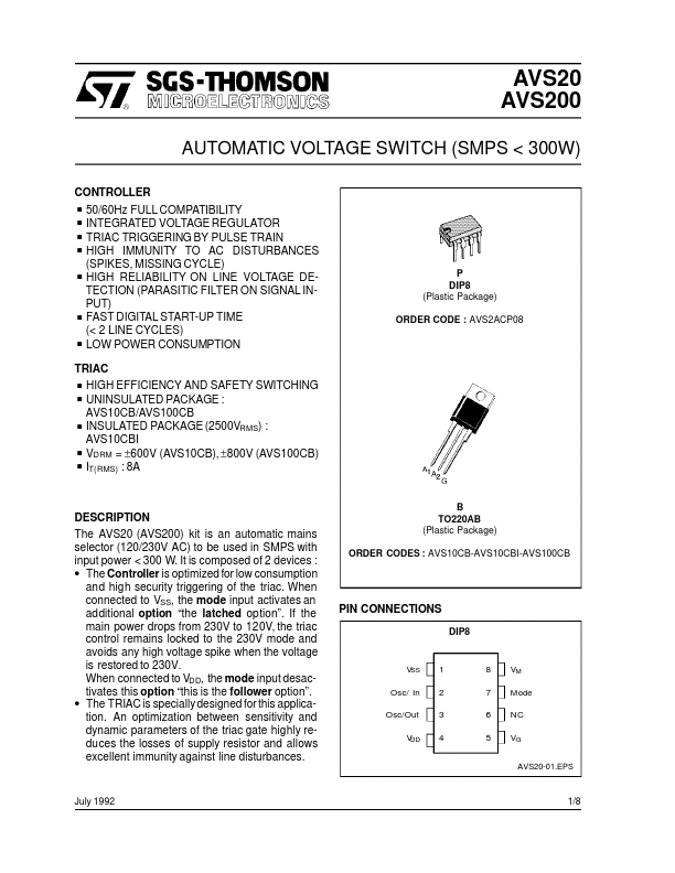 AVS20 STMicroelectronics