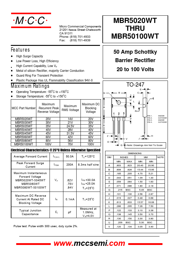 <?=MBR5080WT?> डेटा पत्रक पीडीएफ