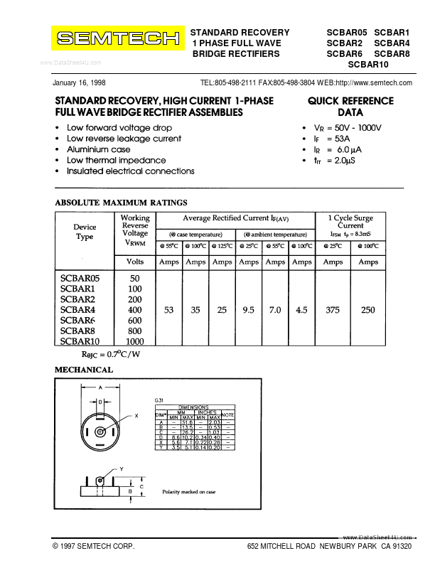 SCBARxx Semtech Corporation