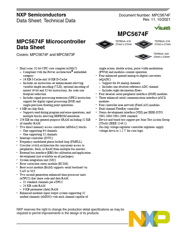 MPC5674F NXP