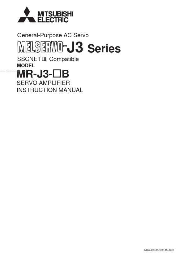 <?=MR-J3-xB?> डेटा पत्रक पीडीएफ