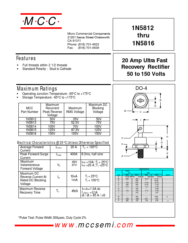 1N5815 Micro Commercial Components