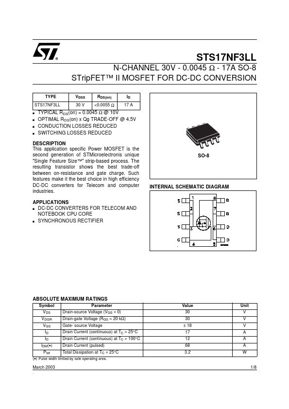 STS17NF3LL